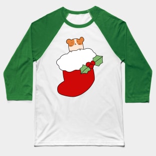 Red Stocking Hamster Baseball T-Shirt